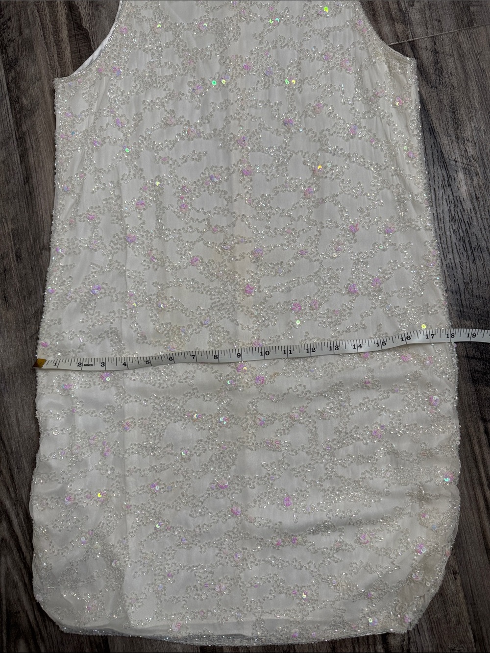 Parker Black White Ivory Mini Dress Size 6 Silk Beaded Bridal Wedding Elegant - Picture 11 of 11